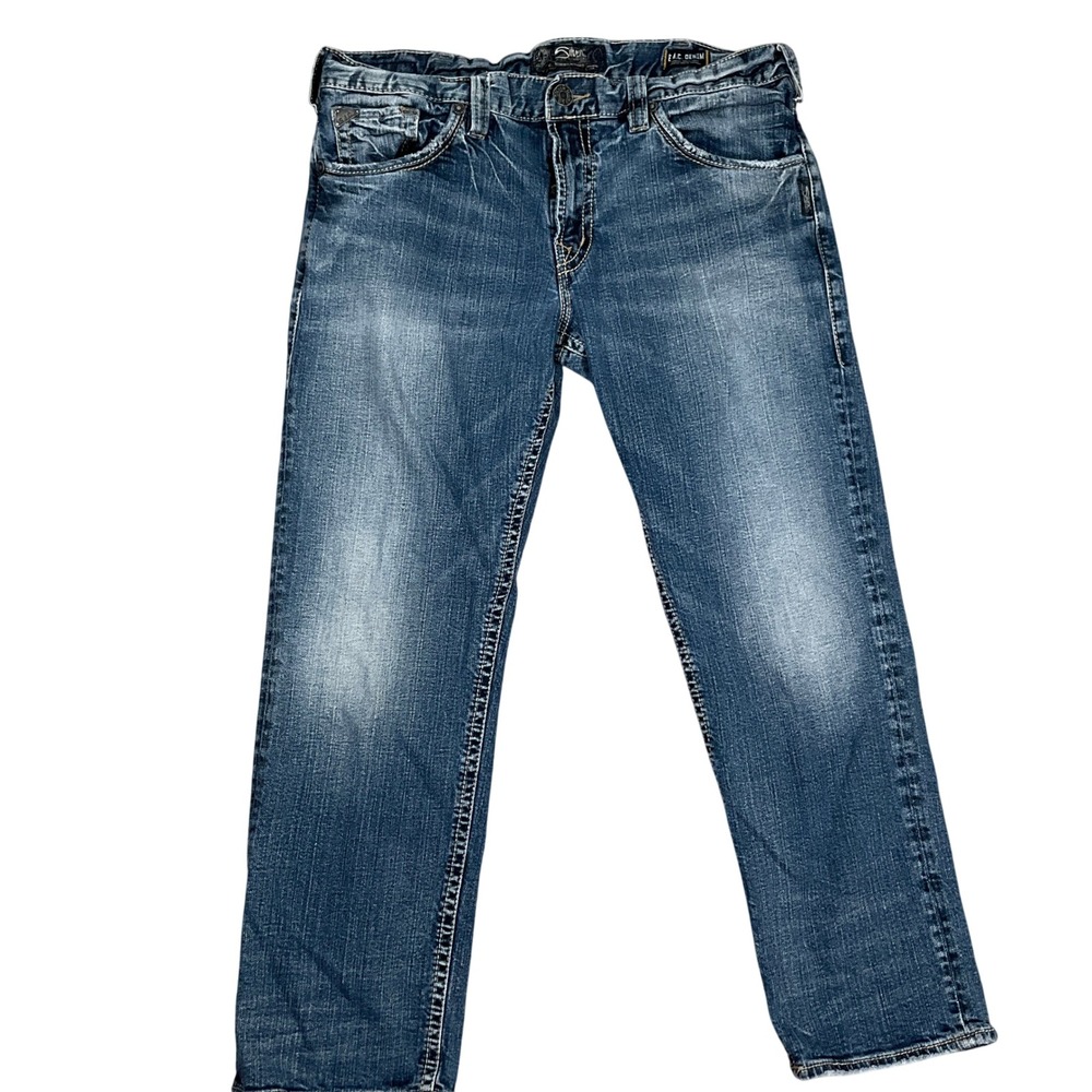 Silver Jeans Mens 38W 30L Blue Eddie Relaxed M42995SJB380 Grunge Y2K EMC Denim